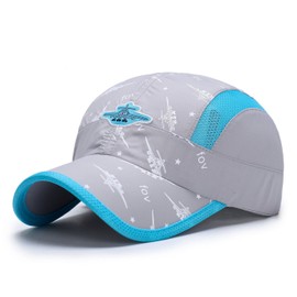 Connectile Summer Mesh Cap Kids Lightweight Quick Dry Hat Kids Boys Girls UV Protection Cap Adjustable Gray