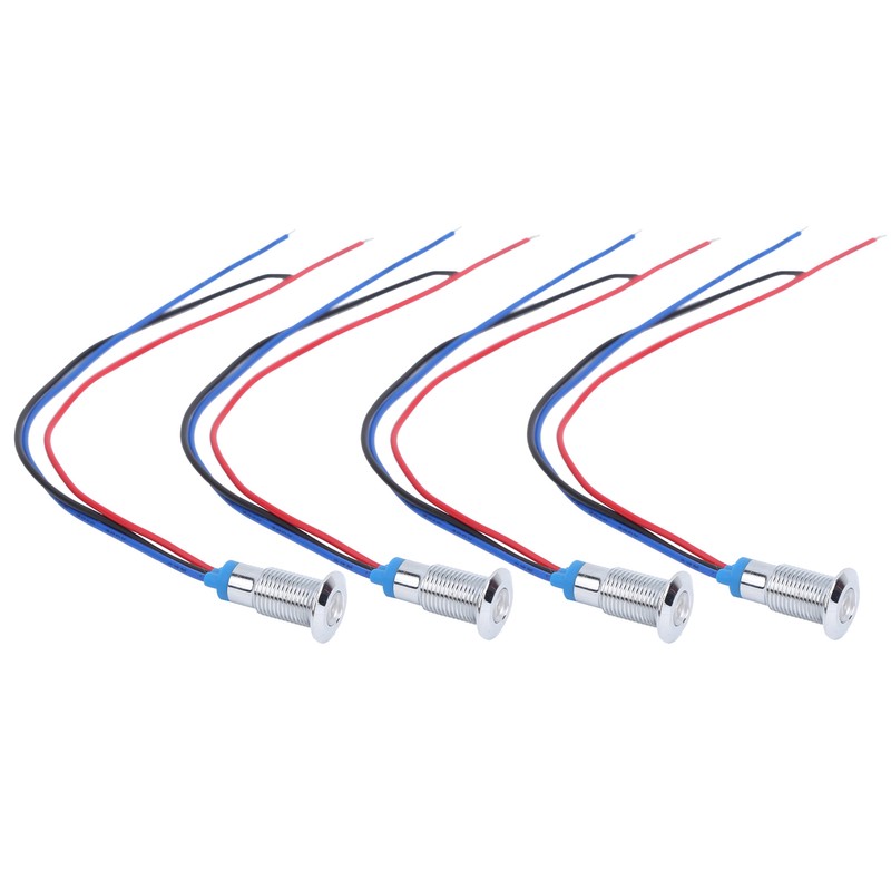 4 Sets PreWired Round LEDs Waterproof 2Color Signal Light Common