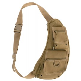 Rothco Tactical Crossbody Everyday Carry Bag - Daypack with Adjustable Shoulder Strap - Coyote Brown