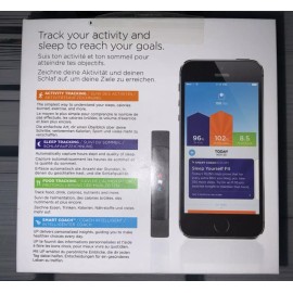 Jawbone UP2 Sleep & Activity Fitness Tracker Bluetooth Wristband Silver NEW