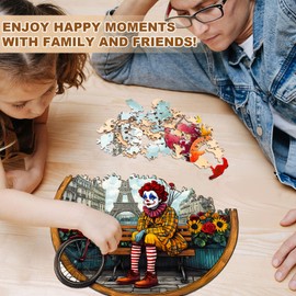 Jigfoxy Joker Wooden Jigsaw Puzzles for Adults, 275pcs Unique Animal Shape Wood Puzzles, Birthday Gifts for Family Friend with wooden box(13.4 * 13in)