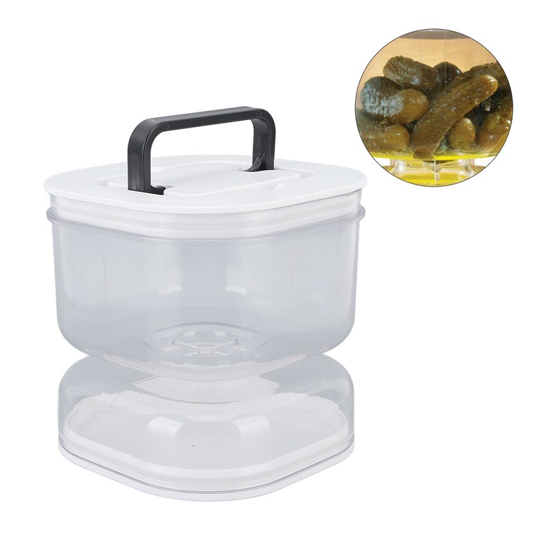 Pickle Jar with Strainer Flip Leak Proof Pickle Juice Separator