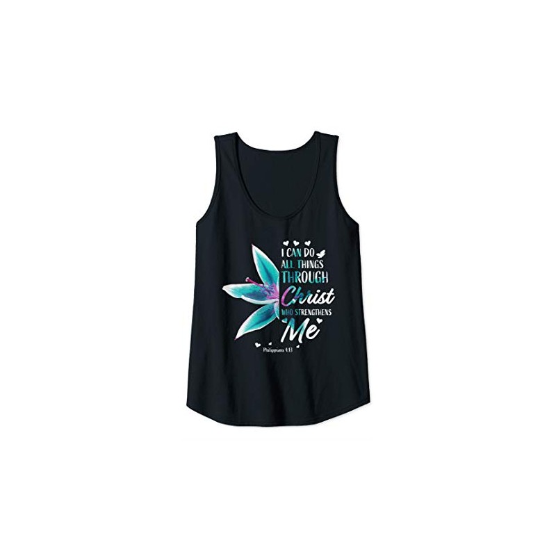 Womens Philippians 4:13 Christian Bible Verse Gifts Women Religious Tank