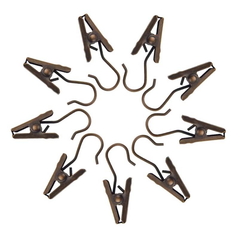 WMYCONGCONG 100 PCS Curtain Clips with Hooks, Small Heavy-Duty Hook