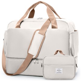 Travel Duffel Bags for Women, Carry-on Overnight Weekender Bag with Wet Pocket & Toiletry Bag, For Spirit Airlines 18x14x8 Personal Item Bag