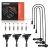 A-Premium 3 Ignition Coils with 3 Wire and 6 Iridium