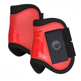 AK Pro-Tec Fetlock Horse Boots Protective Gear and Training Equipment - Equine Boots, Wraps & Accessories AKRS-6068-02 (Red, Cob (Medium))