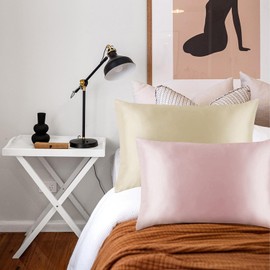 DAISYSILK Silk Pillow Cases, 100% Grade 6A 22 Momme Pure Mulberry Envelope Silk Pillowcase, Hypoallergenic Cooling Breathable Smooth Gift for Women Men,1PCS (Gold, 20''*30'')