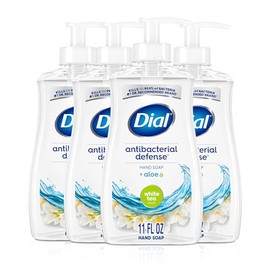 Dial Complete Antibacterial Liquid Hand Soap, White Tea, 11 fl oz (Pack of 4)