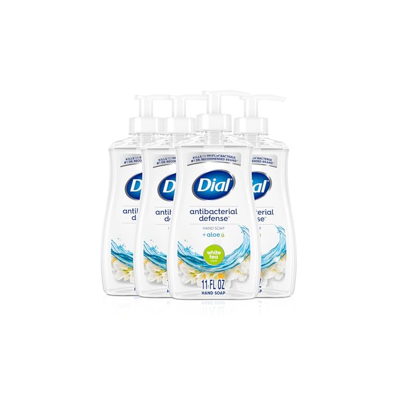Dial Complete Antibacterial Liquid Hand Soap, White Tea, 11 fl