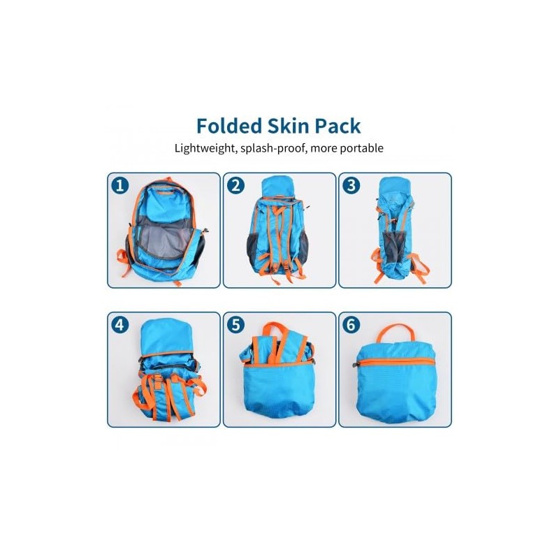 Rapidbok 20L Hiking Backpack, Ultralight Foldable Backpack, Travel Backpack, Small,