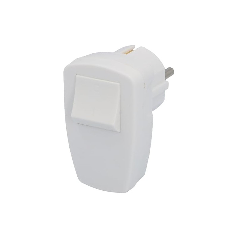 UNITEC Schuko Plug PVC with Off Switch White