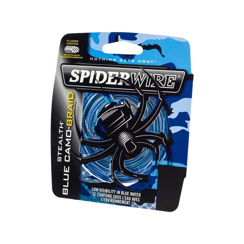 Spiderwire SS100BC-500 stealth Fishing Bait, 500 yd, Blue Camo