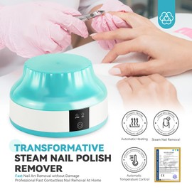 SAVILAND Nail Soaking Bowl Heated: Gel Nail Polish Remover Machine Automatic Quick Remove Gel Steam Soak off Gel Polish Remover Electric Nail Polish Remover Nail Salon Home DIY