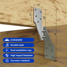 YOUYIKOO 50 Pack Hurricane Ties for Rafters,Hurricane Straps Brackets with Strong Galvanized Powder-Coated,Trusses/Rafters Ties,Hurricane Clips,Rafter Hanger