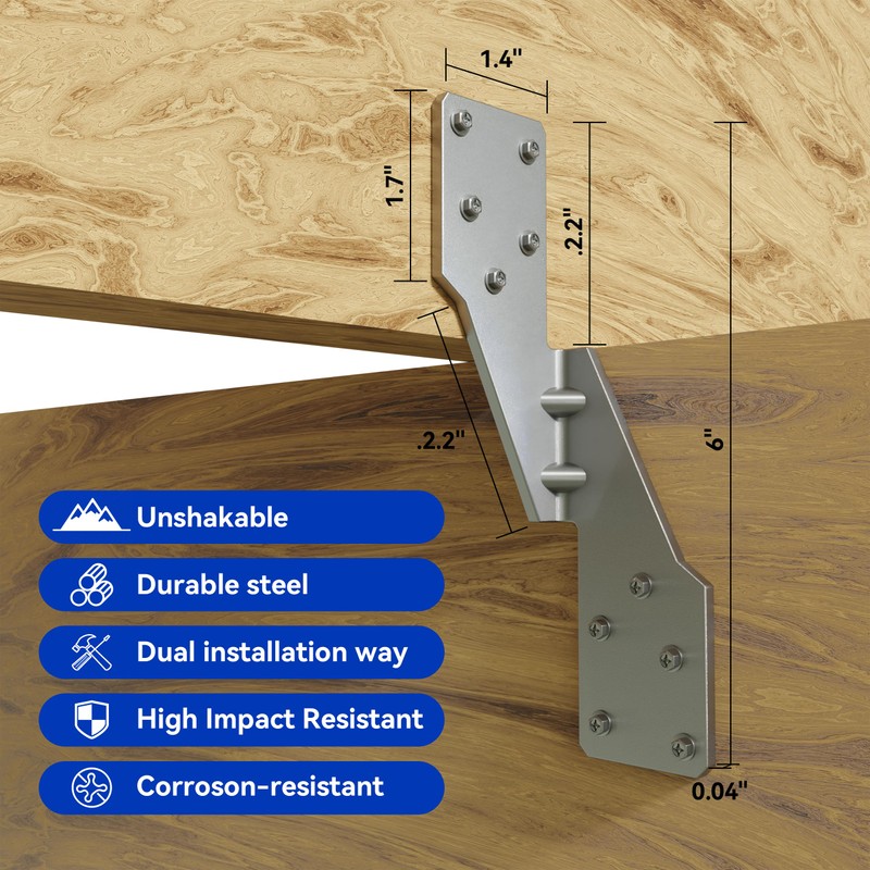 YOUYIKOO 50 Pack Hurricane Ties for Rafters,Hurricane Straps Brackets with