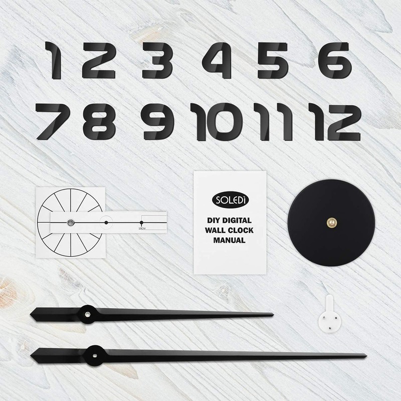Soledi DIY 3D wall clocks, DIY wall clock, suitable for