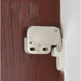 WANLIAN-（4 Pack ） Automatic Spring Snap System Push-in Touch Lock Mini Tip Latch Cabinet Door Furniture Safety Lock