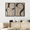 SIGNWIN Framed Canvas Print Wall Art Set Neutral Beige and