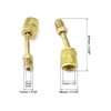 QWORK® 2 pieces R410a adapter, brass, 5/16 inch quick coupling