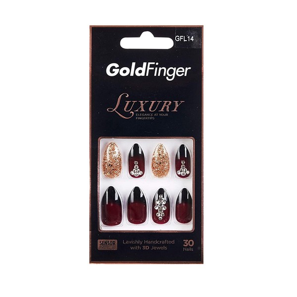 KISS GoldFinger Luxury Lavishly Handcrafted 3D Nails GFL11 (GFL14)