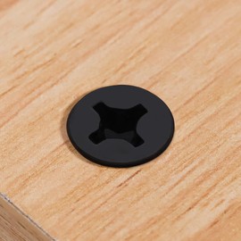 Glvaner #12 x 1-1/4 inch Stainless Steel Flat Phillips Drive Self Tapping Screws, Black Coated, 304 Stainless Steel 18-8, Flat Head Wood Screws Sheet Metal Tek Screws, 40 pcs