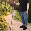 Outdoor Aluminium Alloy Straight Handle Trekking Pole Alpenstocks Walking Stick