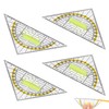 Set of 4 Geo Triangles, Set Square with Handle 16
