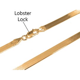 Savlano 18K Gold Plated 925 Sterling Silver 4.5mm Solid Italian Herringbone Magic Diamond Cut Link Chain Necklace With Gift Box For Men & Women - Made in Italy (22, 4.5mm)