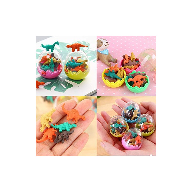 Xrten Dinosaur Eraser Set, Children's Mini Animals Eraser for Birthday