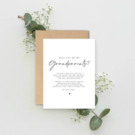 Will you be my Grandparents Poem Pregnancy Announcement A5 Card wìth envelope, Pregnancy Reveal, Grandparents to be Reveal Card Announcement