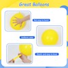 60pcs 12inch Blue and Yellow Balloons with Blue White Print