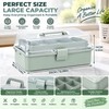 3-Layer Plastic Storage Organizer with Adjustable Dividers – Portable Craft