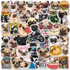 Cute Pug Stickers, 50 Pcs Kawaii Dog Stickers Pack, Waterproof
