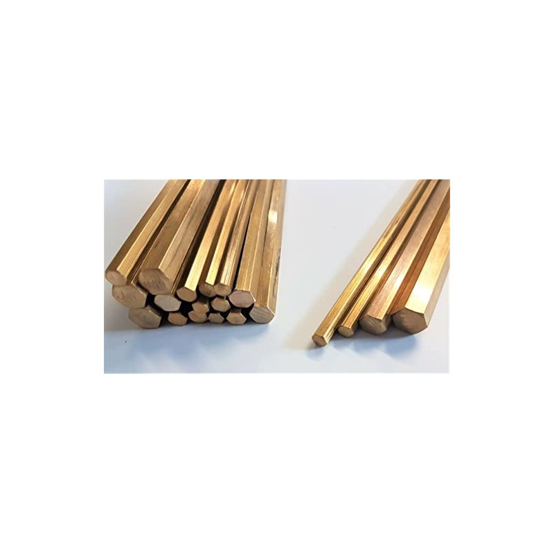 Brass Hexagonal Bar Rod Hex CZ121-5, 6, 8 &10mm Across