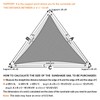 Artpuch Sun Shade Sail, 18'X18'X18' Light Grey Triangle, Curved Edged
