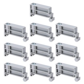 sourcing map Terminal Blocks 10 Pack TBR-F Rail Mount Fuse Holder Screw Terminal Block Wire End Bracket Stopper Din Rail Screw Fixed Gray for DIY Electronic Circuits Machine Appliances
