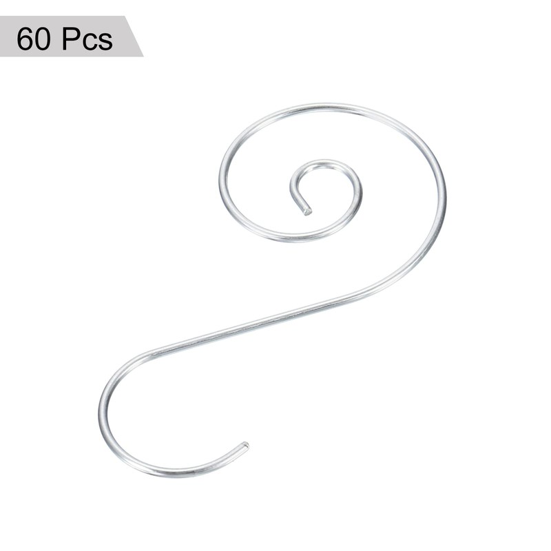 PATIKIL Christmas Ornaments Hooks 60 Pack S Shape Hooks Wire