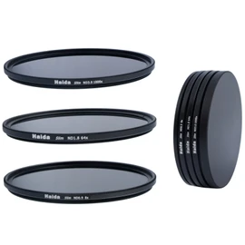 Slim Neutral Density Filter Set Consisting of ND8/ND64/ND1000 Filters 67 mm with Stack Cap Filter Container and Pro Lens Cap with Inner Grip