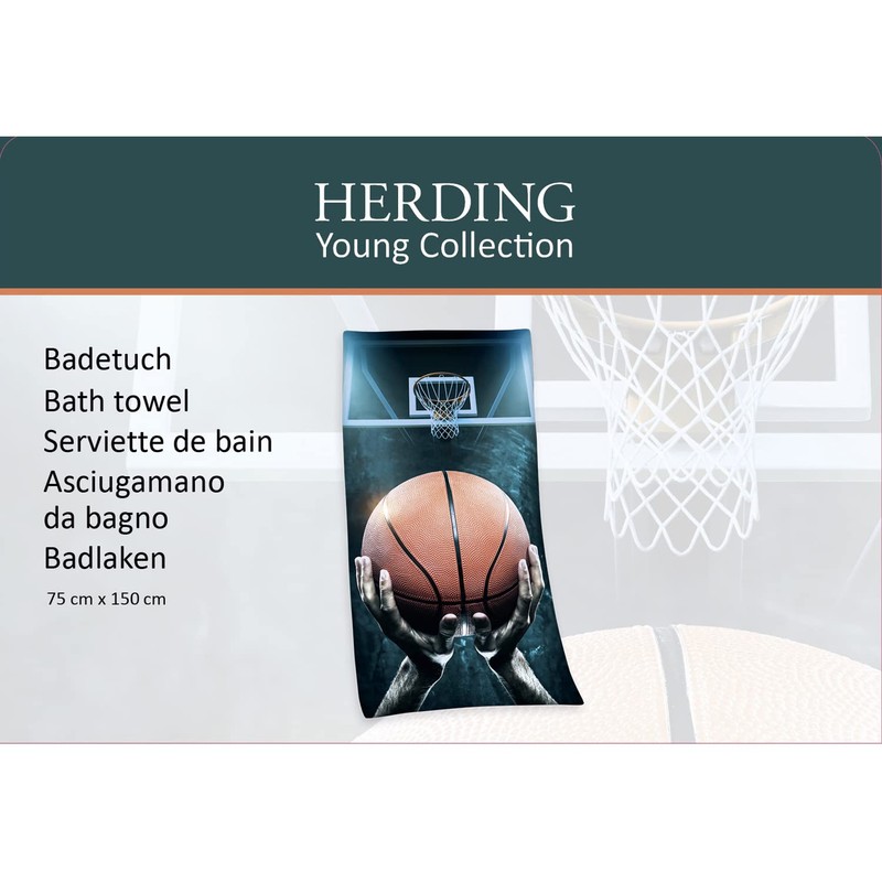 Herding Basketball Velour Towel 75 x 150 cm 100% Cotton/Velour