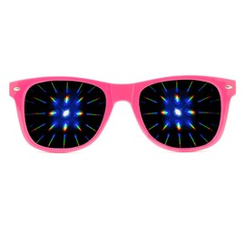 GloFX Ultimate Diffraction Glasses - 3D Prism Rainbow Effect - Great Festival, Fireworks, Lights, and Rave Accessory