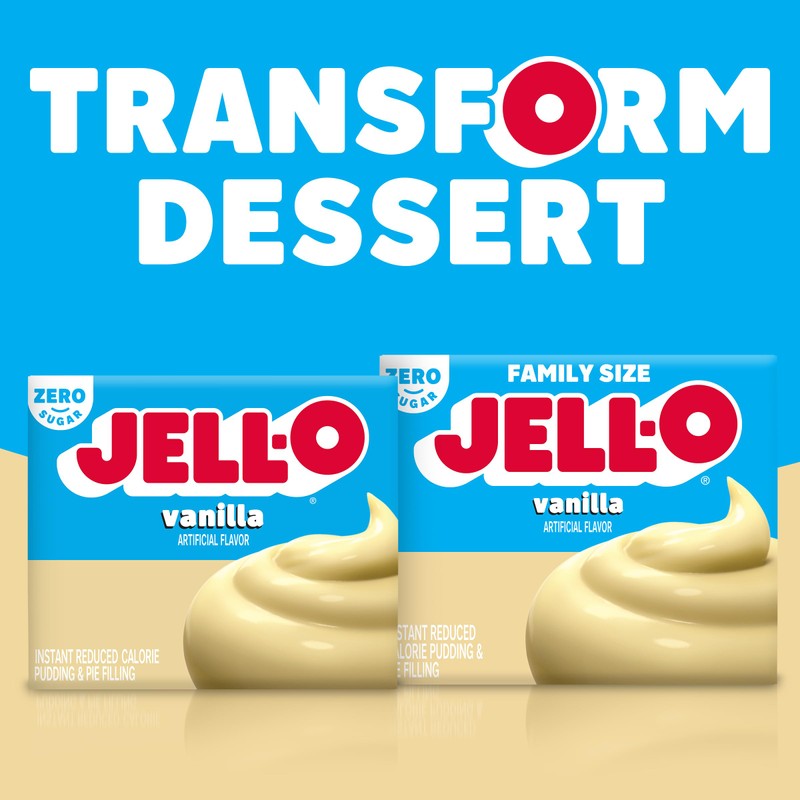 Jell-O Vanilla Zero Sugar Instant Reduced Calorie Pudding & Pie