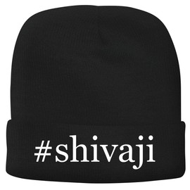 BH Cool Designs #Shivaji - Men's Hashtag Soft & Comfortable Beanie Hat Cap, Black, One Size