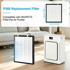 FFAC P358 Replacement Filter Compatible with HEAPETS P358 Pet Air Purifier