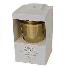 Threshold Gold-tone Loose Leaf Tea Infuser – Stainless Steel Fine Mesh Threshold