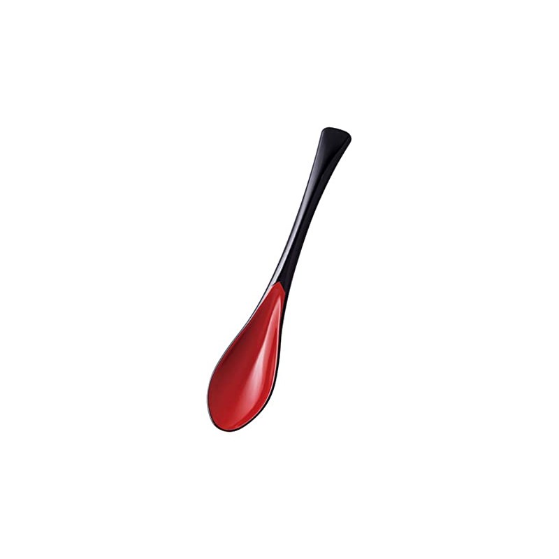 Fukui Craft 30012440 ABS Mini Itch Spoon, Black Uchi Vermilion