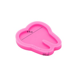 Shiny Glossy Tooth Shape Silicone Mold for 1.5 Inch Badge Reel Epoxy Craft Resin Mold Keychain Silicone Moulds DIY Jewelry Making Silicone Mold