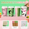 Zhehao 90 Pcs/30 Sets Christmas Paper Coffee Cups with Lids