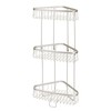 mDesign Metal 3-Tier Bathroom Corner Shower Shelf - Free Standing