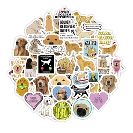 100Pcs Golden Retriever Stickers for Water Bottle and Laptop - Golden Retriever Party Favors & Decorations, Waterproof Vinyl Decals, Cute Dog and Pet Stickers